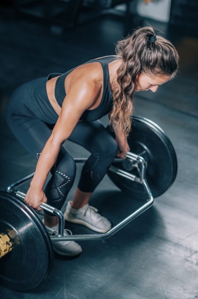 Woman working out in the gym
