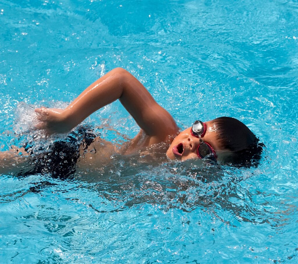 learning how breathe safely through the water