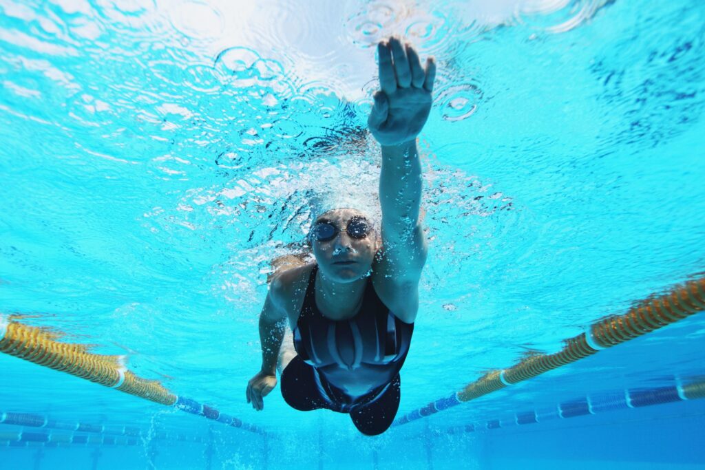 Swimmer Moving Through The Water