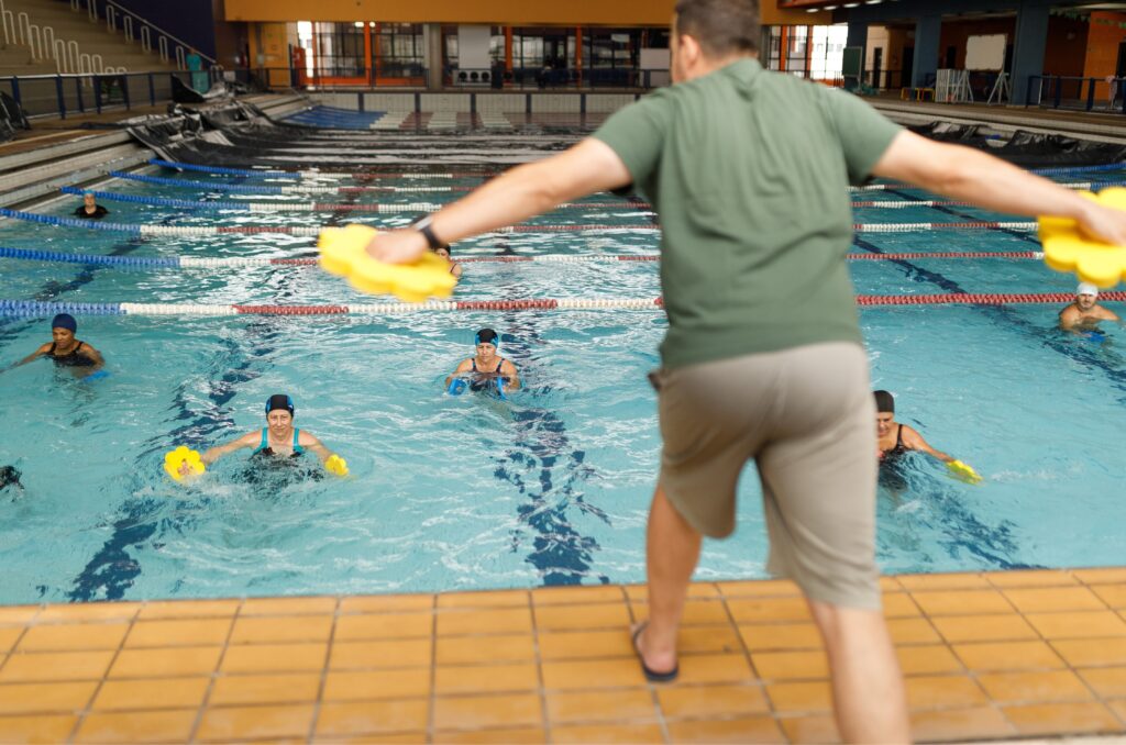 water aerobics class