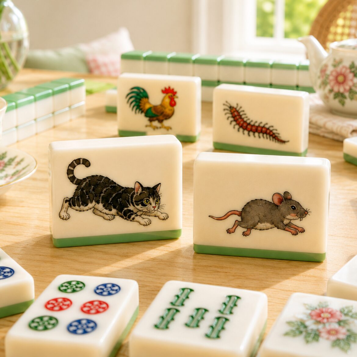 A Cat Chases a Mouse in Mahjong?